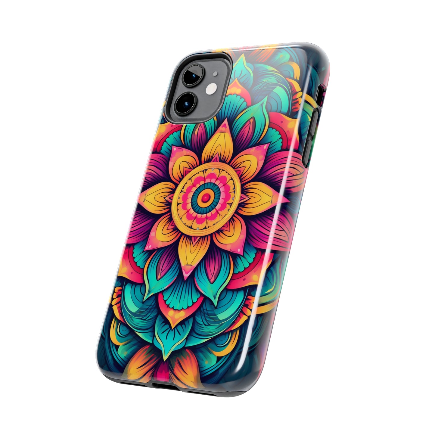 Cosmic Harmony: Rainbow Mandala | Spiritual Symmetry iPhone Case