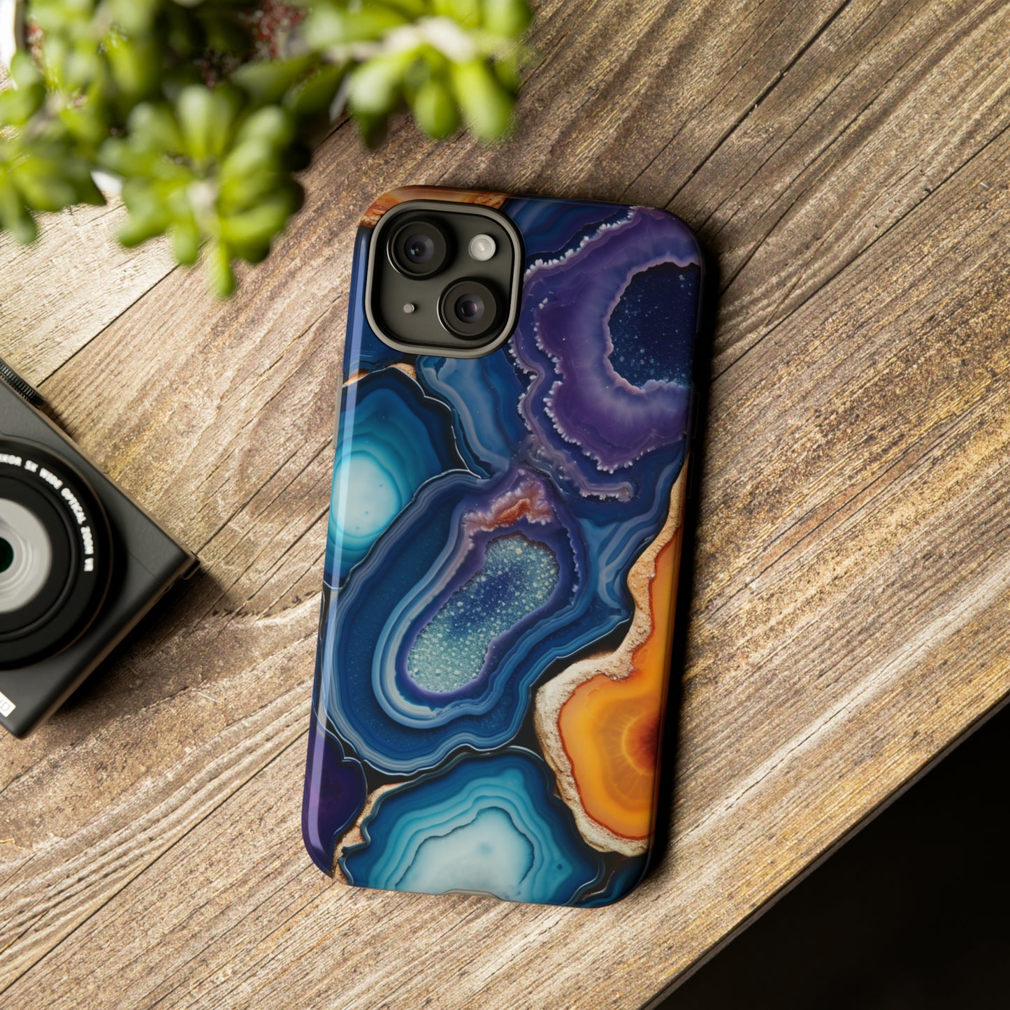Agate Slice Geode Elegance: Natural Beauty Phone Case