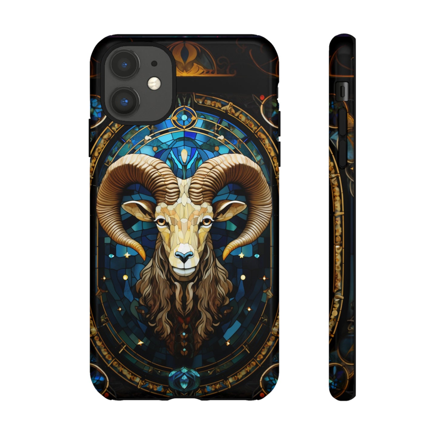 Aries Astrology Stained Glass Design Phone Case