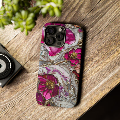 Stained Glass Magenta Floral Paisley Explosion Phone Case