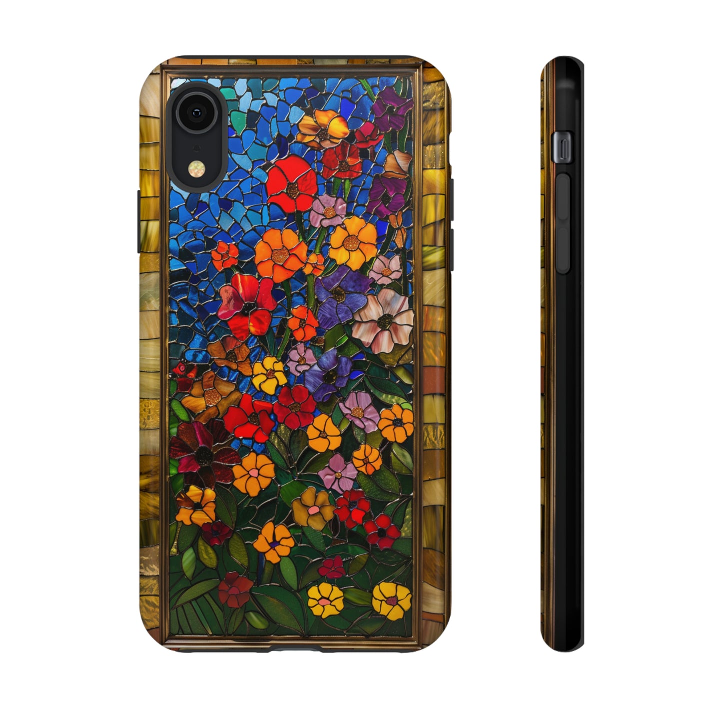 Gustav Klimt Style Flower Garden Painting Phone Case for iPhone 15, 14, Pro Max, 13, 12 & Samsung Galaxy S23, S22, S21, Google Pixel