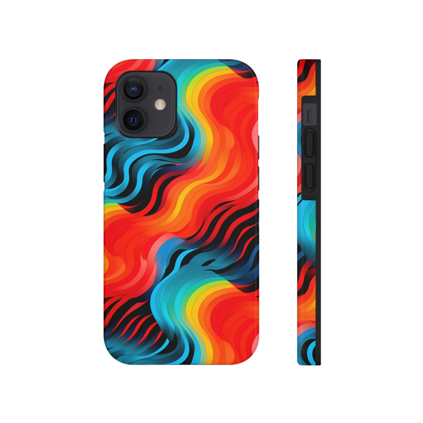 Color Splash Wave Pattern Tough iPhone Case | Embrace Vibrant Style and Reliable Protection