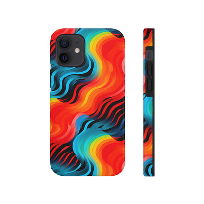 Color Splash Wave Pattern Tough iPhone Case | Embrace Vibrant Style and Reliable Protection