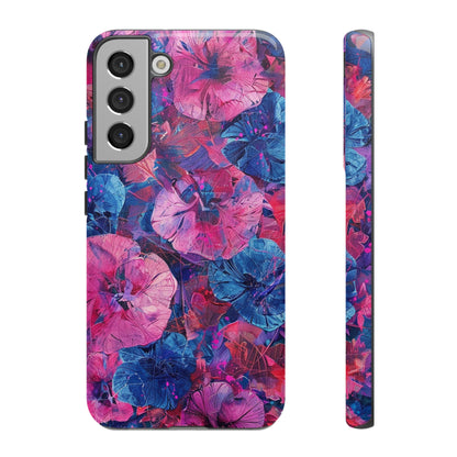 Magenta and Blue Color Floral Explosion Phone Case