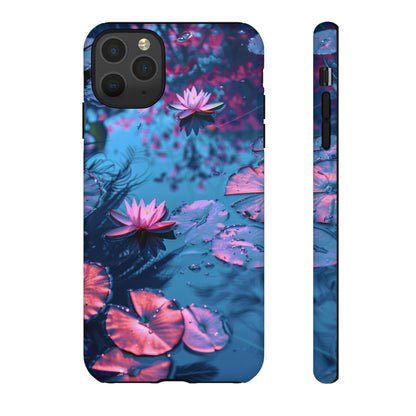 Magenta and Blue Color Zen Lily Pad Phone Case