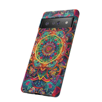 Cosmic Stained Glass Mandala Phone Case