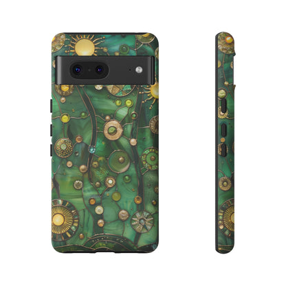 Green Celestial Stained Glass Mosaic Phone Case