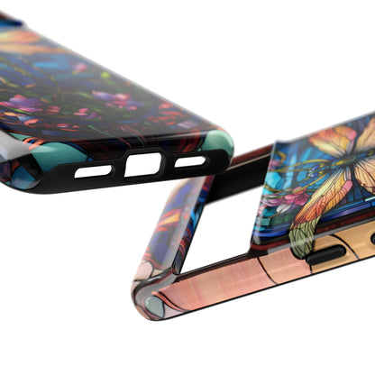 Art Nouveau Stained Glass Dragonfly Phone Case