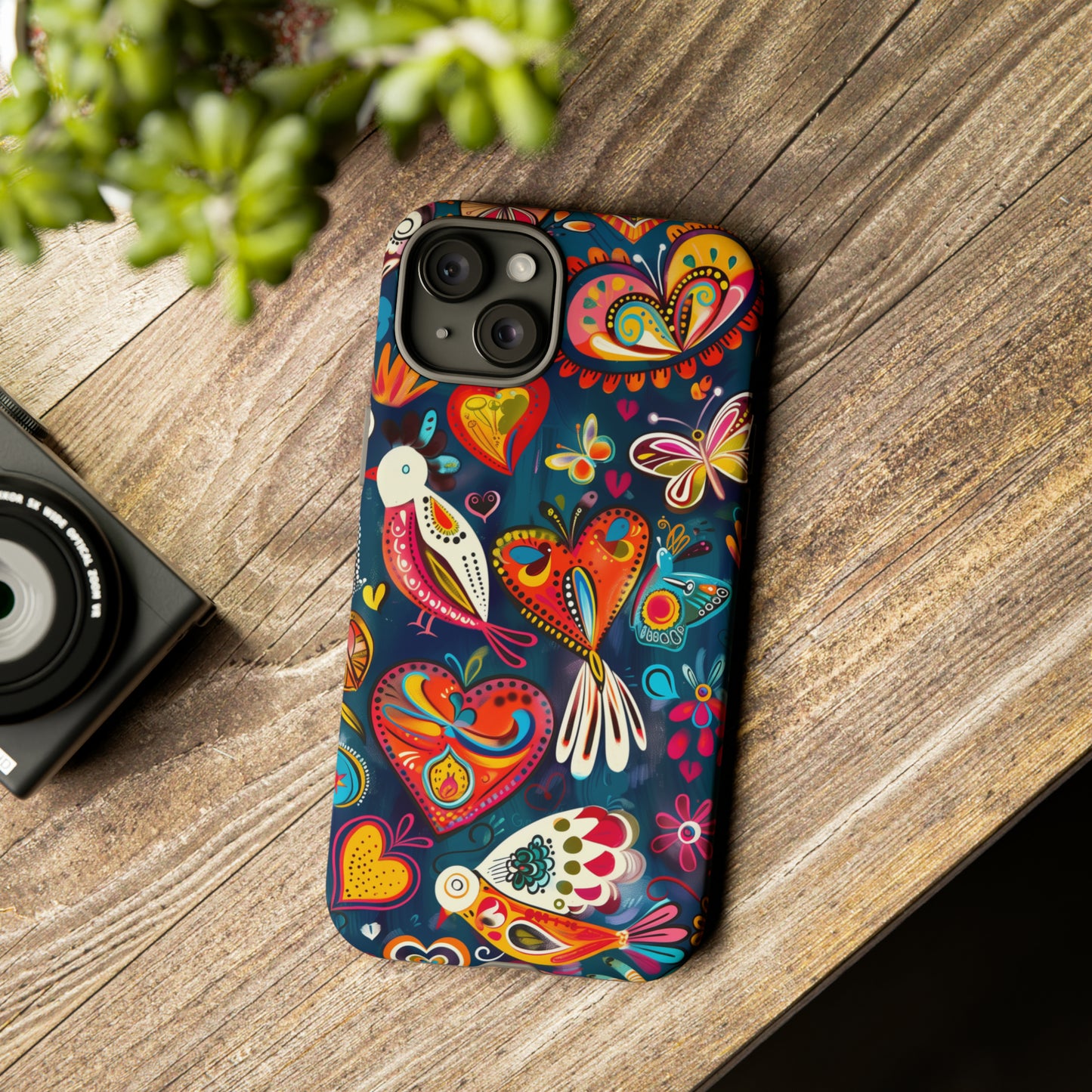 Bright Colorful Mexican Style Mural Painting Phone Case