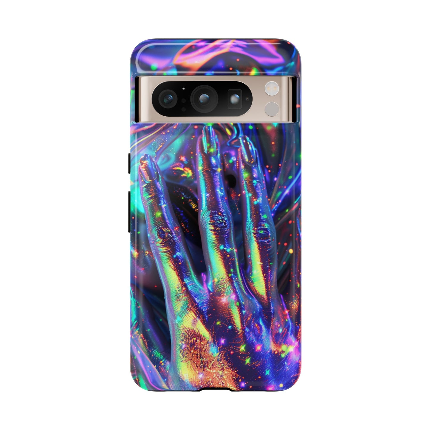 Marbled opalescent Holographic Print Phone Case