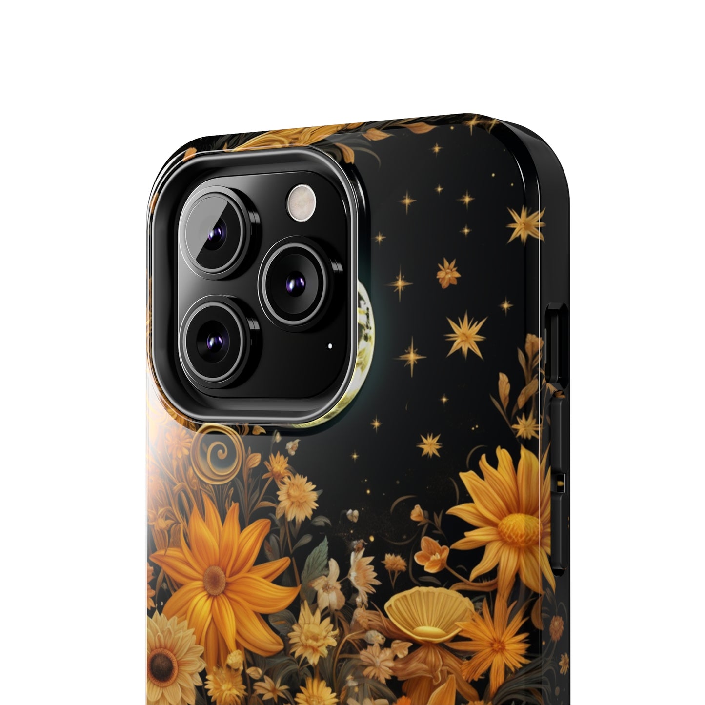 Cottagecore Floral Sun Moon Stars iPhone Case | Embrace Mystical Nature's Beauty