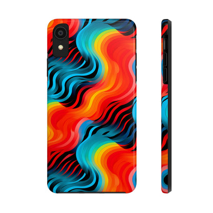 Color Splash Wave Pattern Tough iPhone Case | Embrace Vibrant Style and Reliable Protection