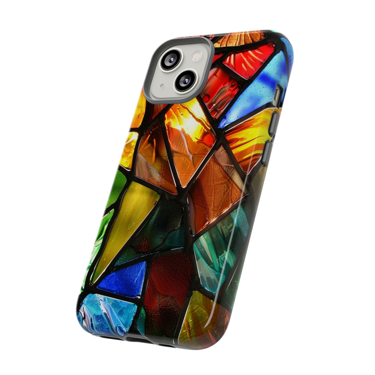 Color Explosion Abstract Stained Glass Phone Case