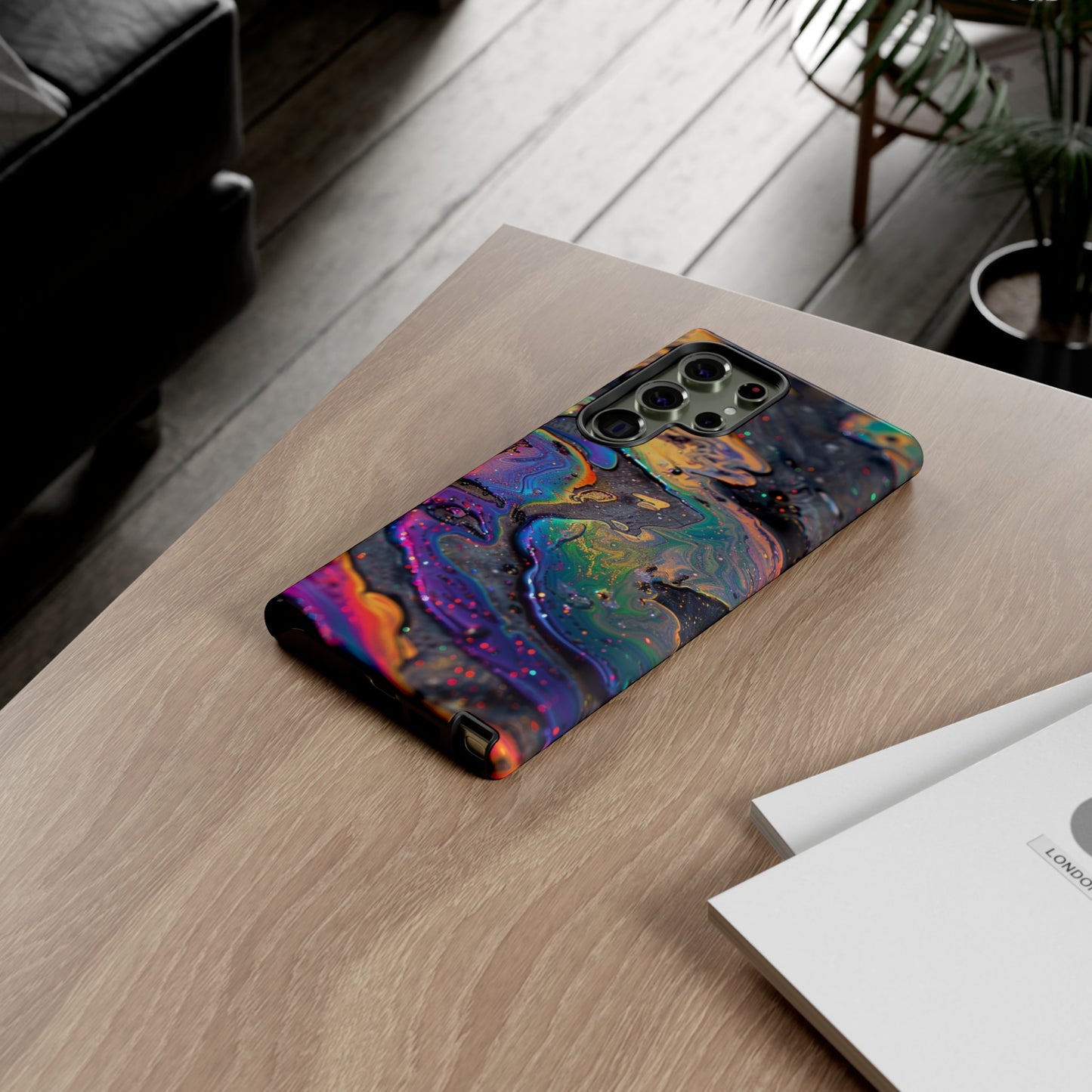 Opalescent Marbled Holographic Print Phone Case