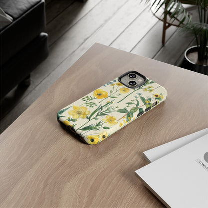 Floral Sage Yellow Wildflower Phone Case