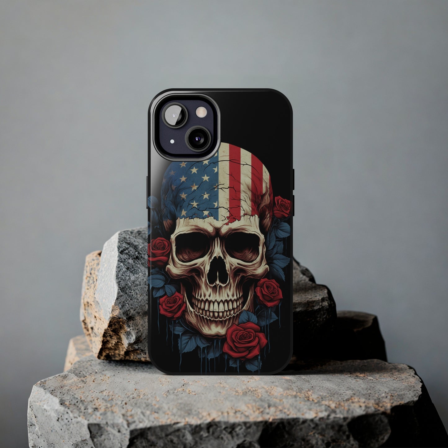 American Pride with an Edgy Spin: Skull USA Flag iPhone Case – Modern Protection Meets Patriotic Design