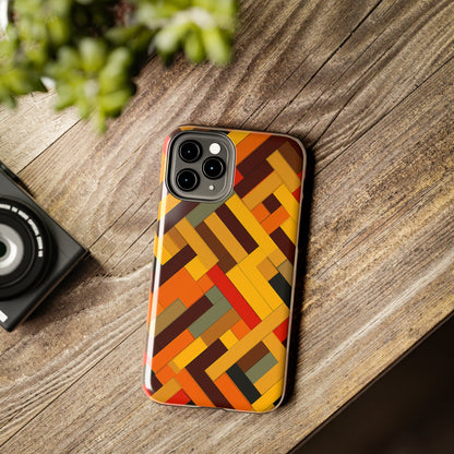 iPhone Tough Case: Intricate & Durable - The Weave Geometric Art Pattern