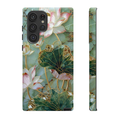 Elegant Floral Phone Case - Tough Cases with Lotus Design