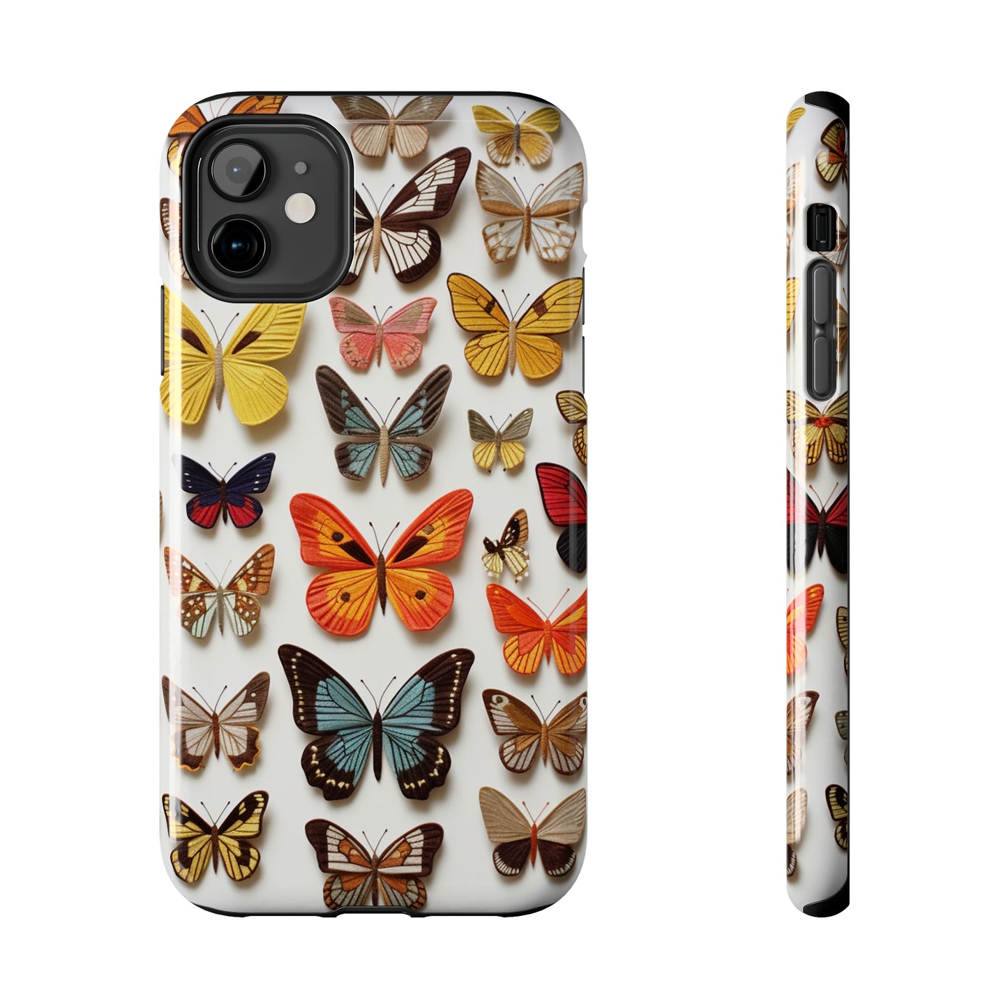 Elegant Embroidery: Delicate Butterfly iPhone Case – Crafted with Precision