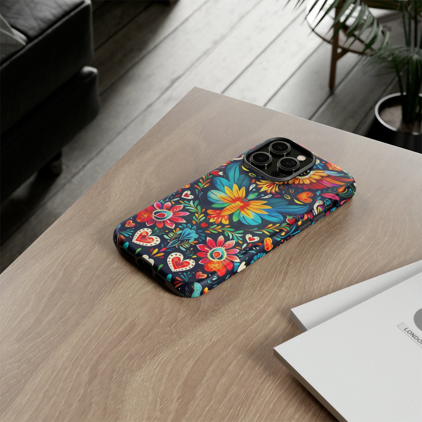 Floral Explosion Magic Hearts Phone Case