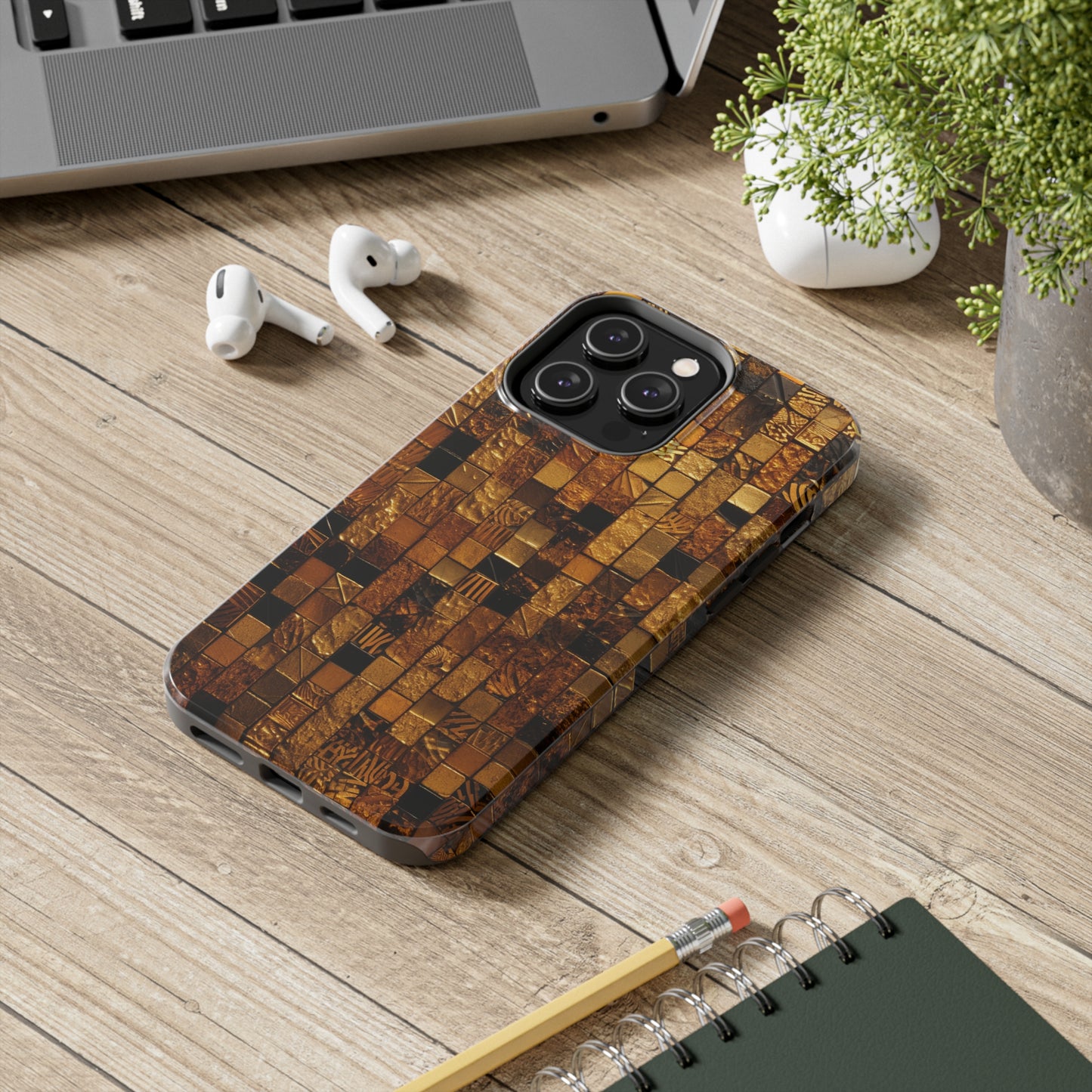 Golden Tile iPhone Case | Add Glamour and Elegance to Your Device