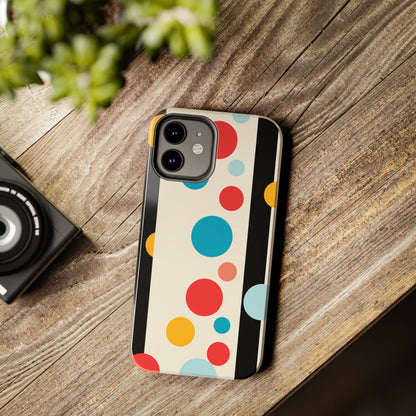 Classic Meets Creative: Abstract Polka Dots Tough Case for iPhone