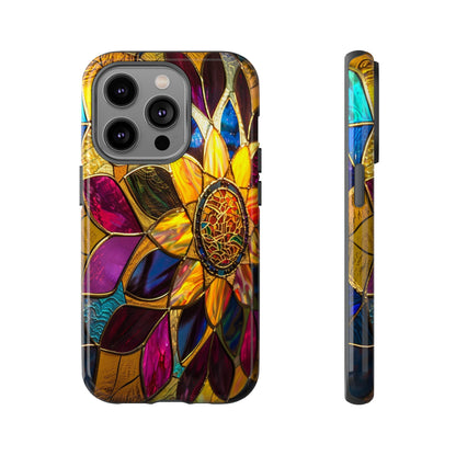 Cosmic Stained Glass Mandala Phone Case