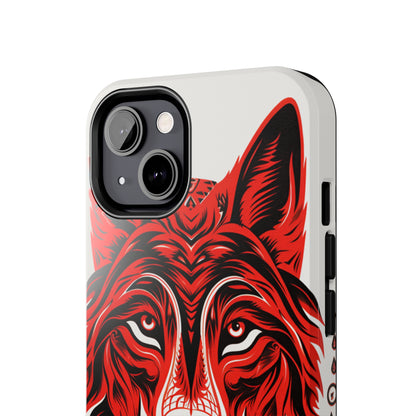 Mystic Echoes: Native American Tribal Wolf | Cultural Heritage iPhone Case