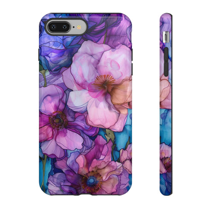 Purple Flower Stained Glass Phone Case