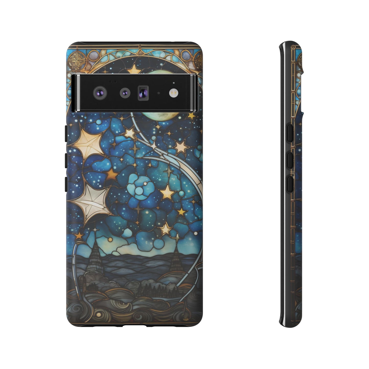 Boho Starry Night Stained Glass Artistry Phone Cover