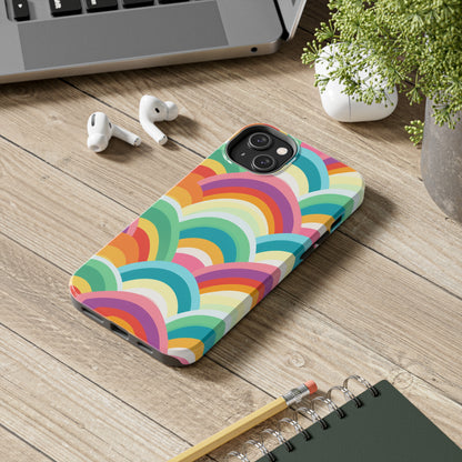 Rainbow Tough iPhone Case | Embrace Vibrant Style and Reliable Protection