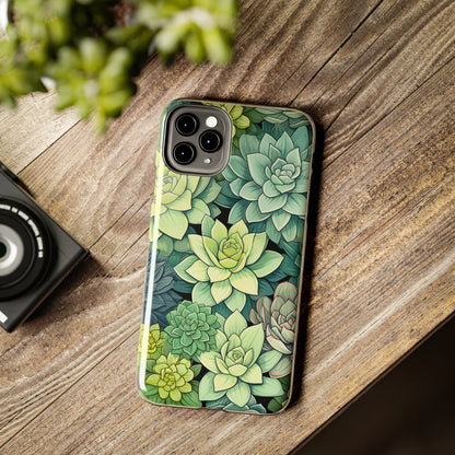 Succulent Desert Cactus Floral iPhone Case | Embrace the Beauty of Arid Elegance