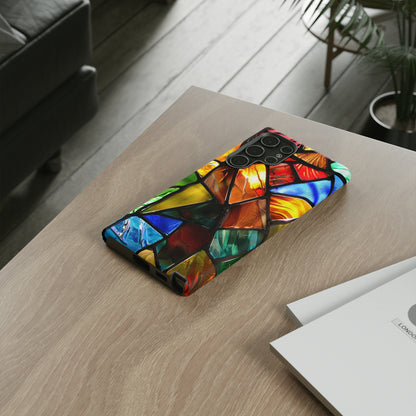 Color Explosion Abstract Stained Glass Phone Case