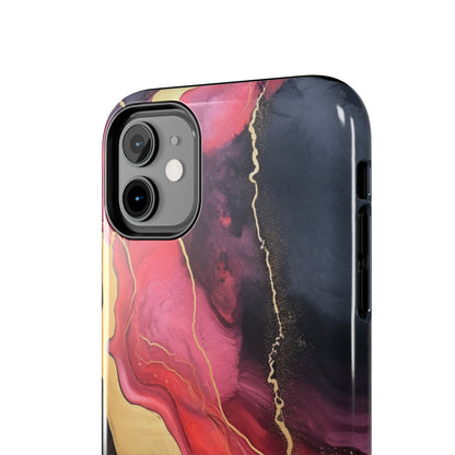 Marbled Dark Lava flow Phone Case | Embrace the Mesmerizing Multicolor Art