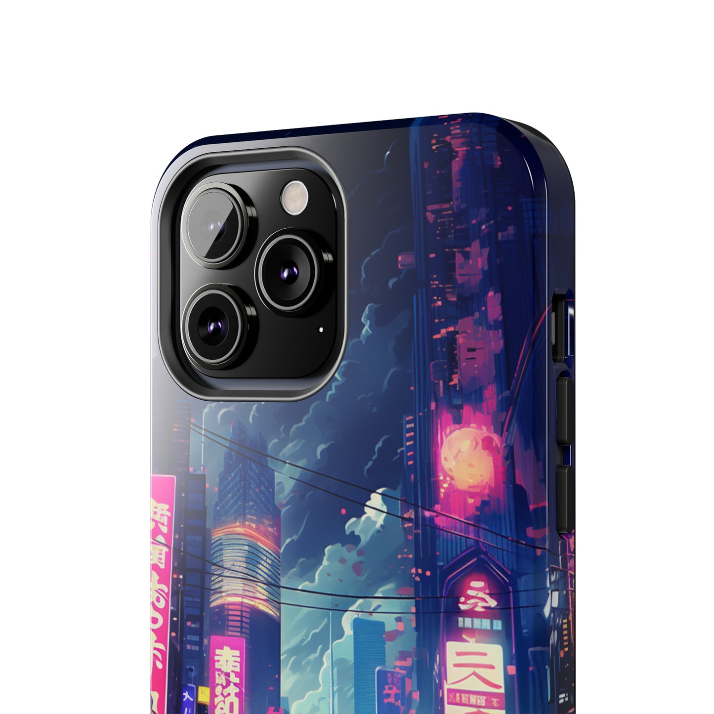 Synthwave Japanese Cyberpunk Night City iPhone Case