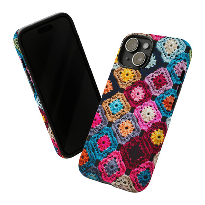 Vintage Floral Crochet Blanket Knit Look Phone Case