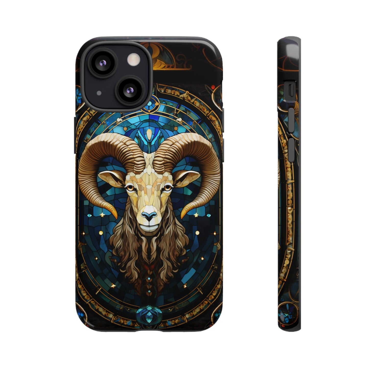 Aries Astrology Stained Glass Design Phone Case