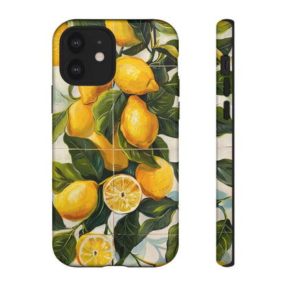 Mediterranean Lemon Italian Tile iPhone 14 Case