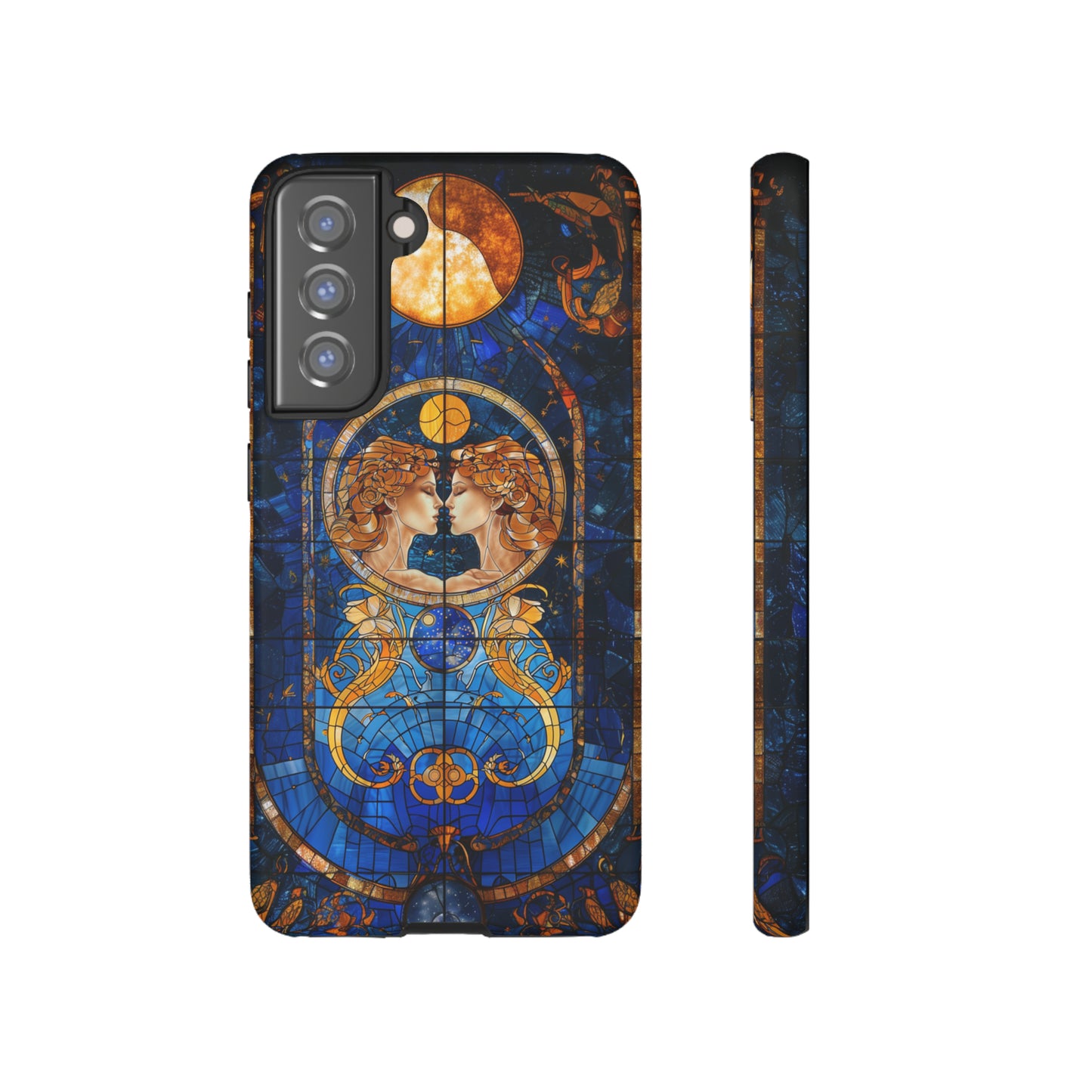 Gemini Astrology Stained Glass Phone Case