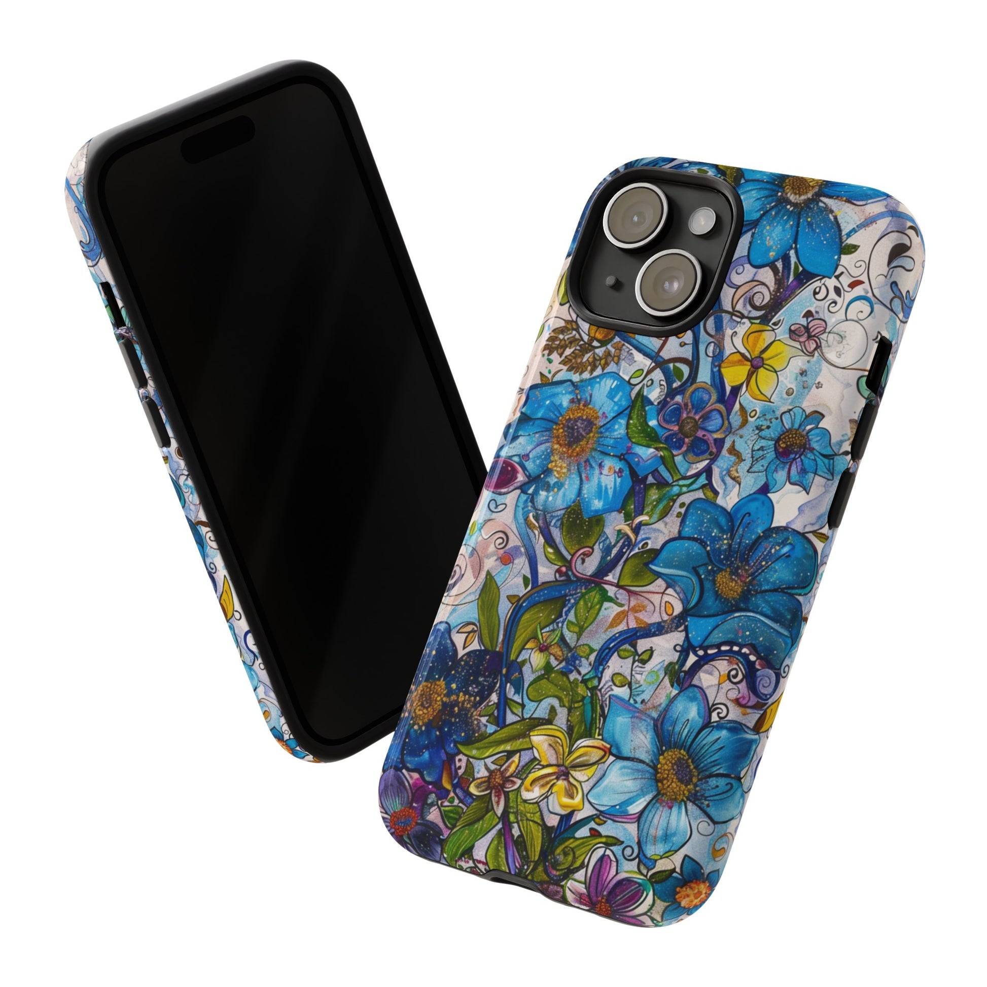 Denim and paisley design cover for Samsung Galaxy S24