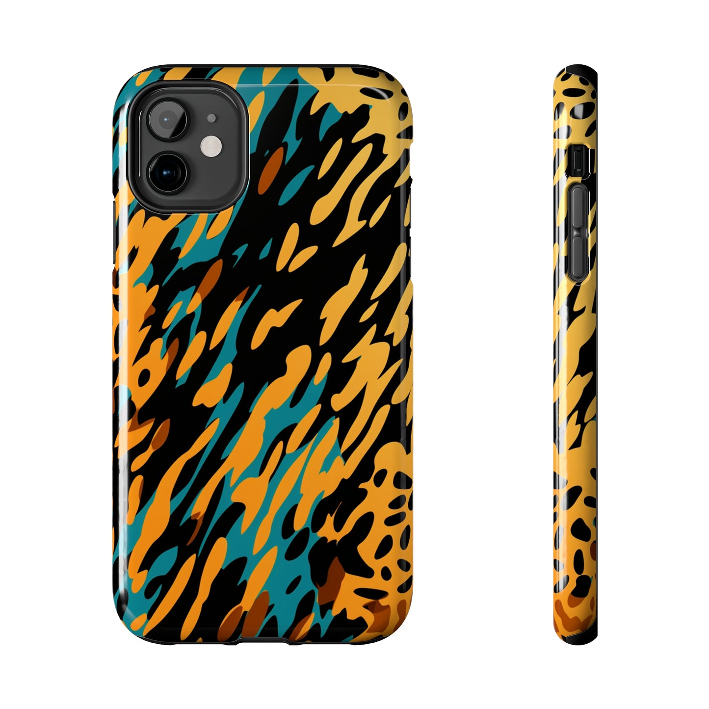 Luxury Leopard & Retro Magic Zebra: The Ultimate Wild Duo iPhone Case