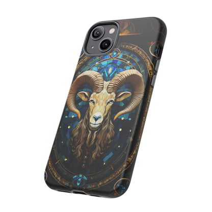 Aries Astrology Stained Glass Design Phone Case