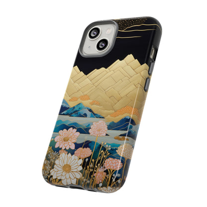 Chiyogami Floral Tough iPhone Case Galaxy S23 S22 S21 S20 Plus Ultra | Iphone 14 13 12 11 8 Pro Max Mini | Pixel 7 6 Pro 5 | Japanese Boho