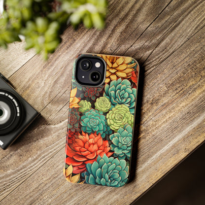 Succulent Desert Cactus Floral iPhone Case | Embrace the Beauty of Arid Elegance