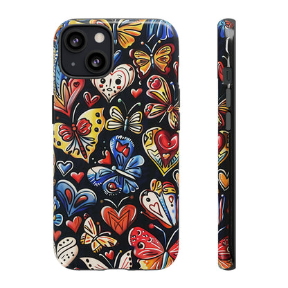 Butterfly Magic Hearts Phone Case