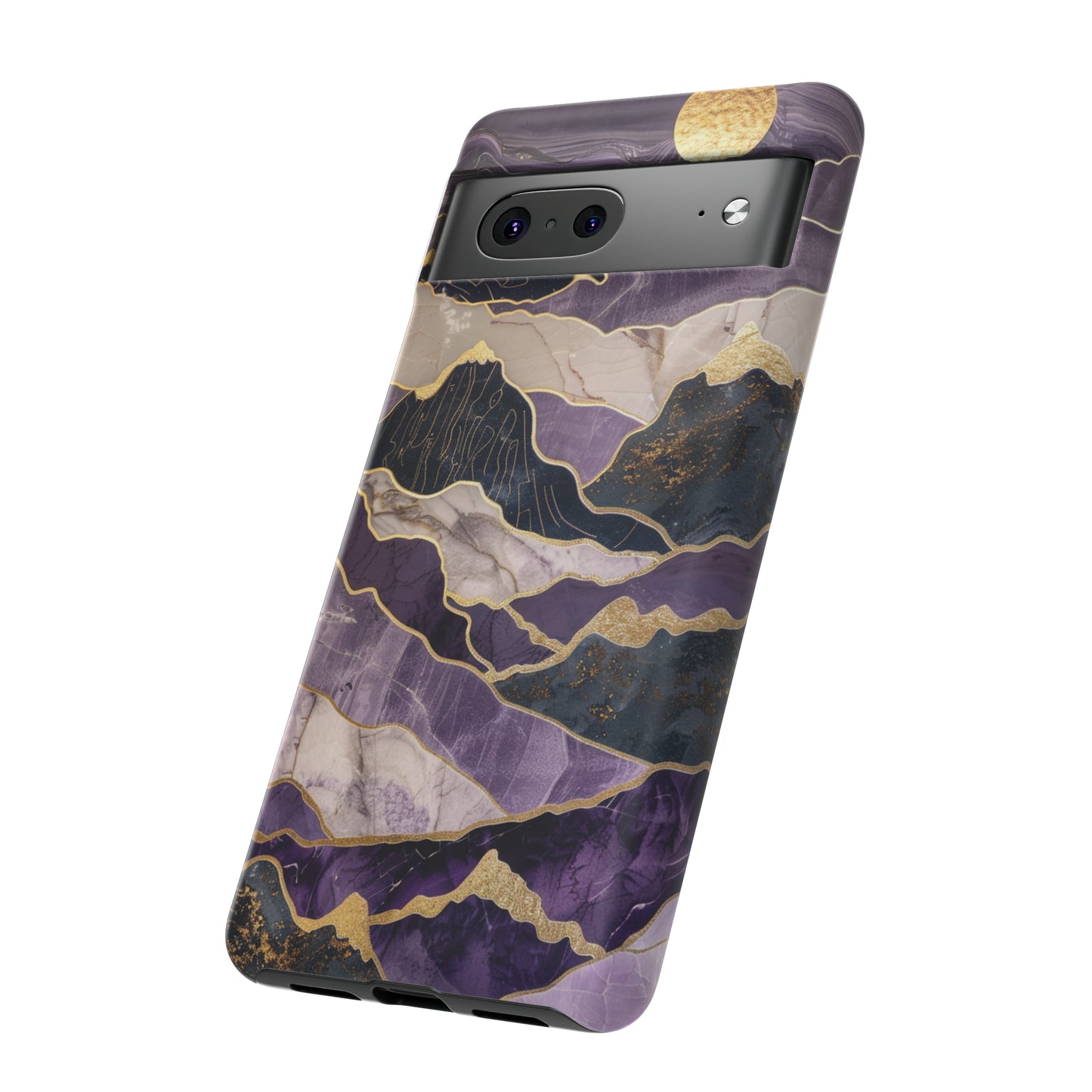 Abstract Purple Gold Mountain Phone Case