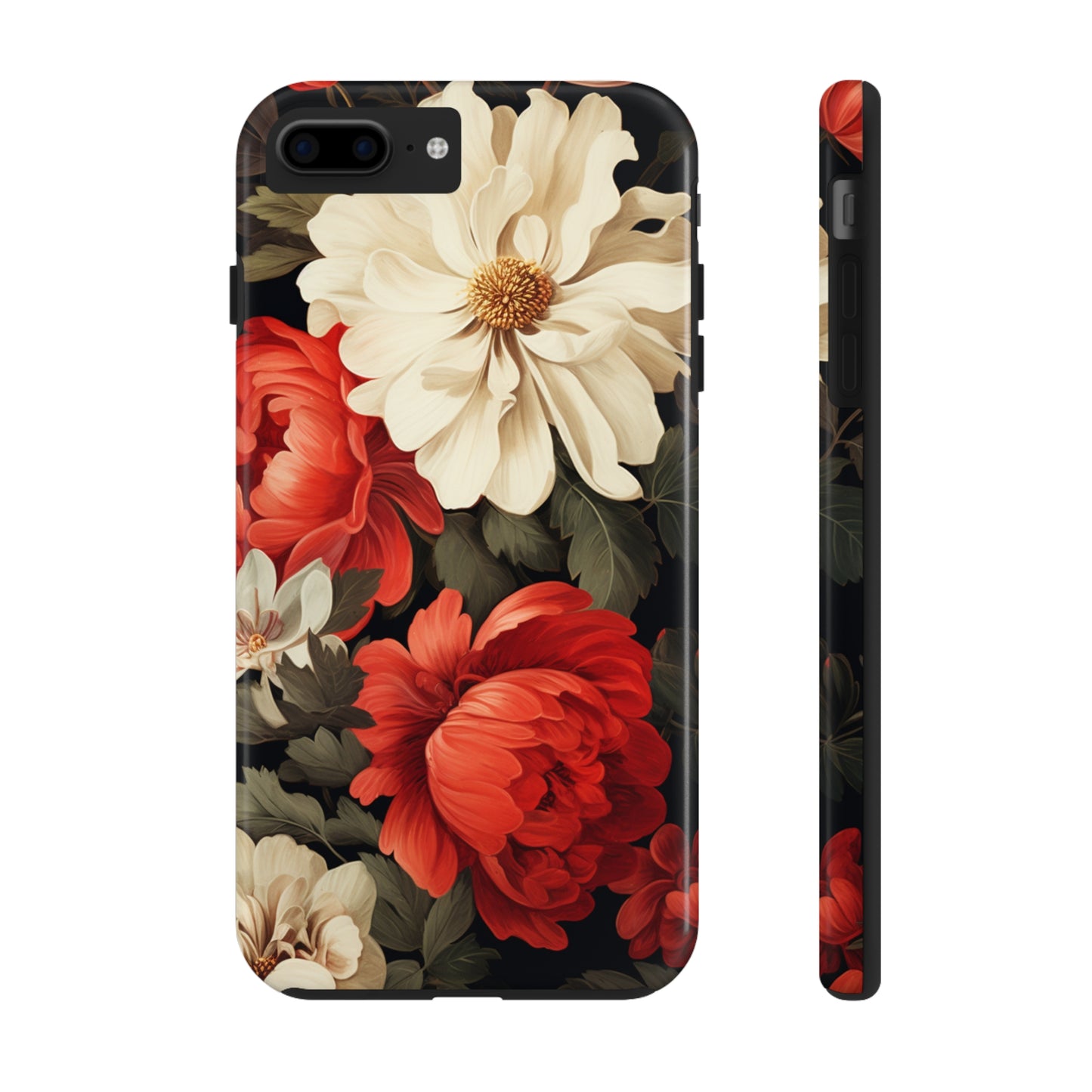 Vintage Floral Aesthetic Phone Tough Case | Antique Elegance for iPhone