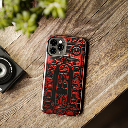 Raven Totems: Northwest Native American Carving | Heritage iPhone Case