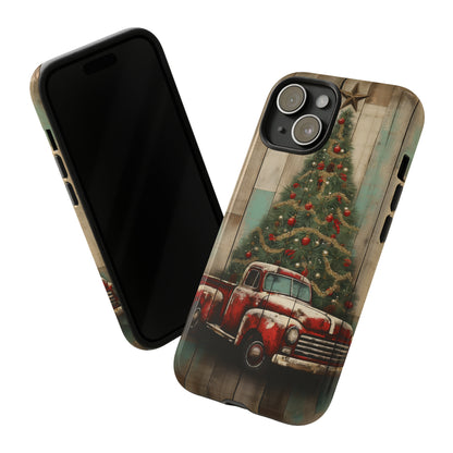 Classic Red Pickup Truck Christmas Phone Case