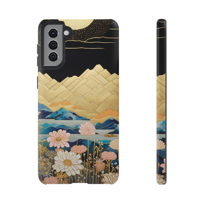 Chiyogami Floral Tough iPhone Case Galaxy S23 S22 S21 S20 Plus Ultra | Iphone 14 13 12 11 8 Pro Max Mini | Pixel 7 6 Pro 5 | Japanese Boho